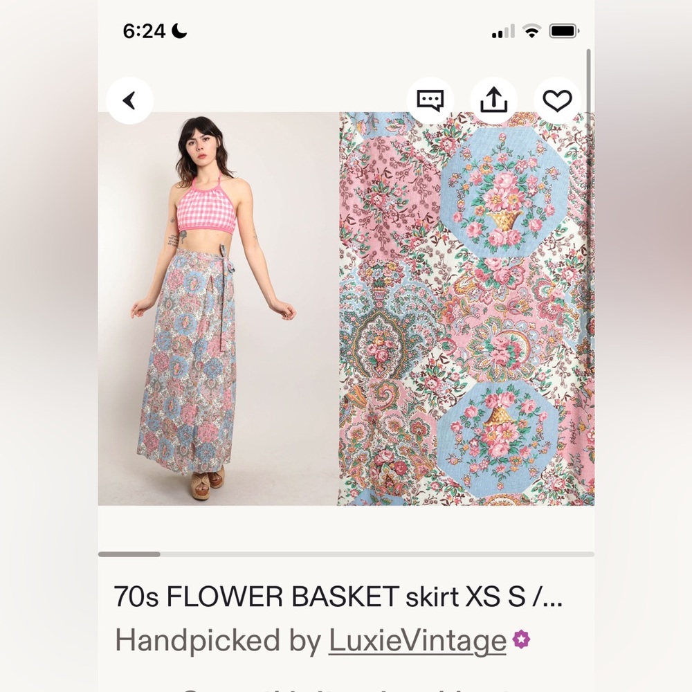 100% cotton 70s Wrap Skirt Quilt Print